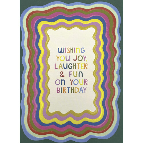 Wishing you joy, laughter & fun Verjaardagskaart