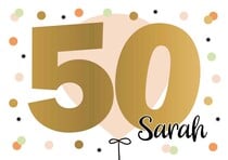 50 Sarah Verjaardagskaart