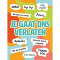 XL kaart - Je gaat ons verlaten Afscheidskaart