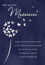 Met oprecht medeleven