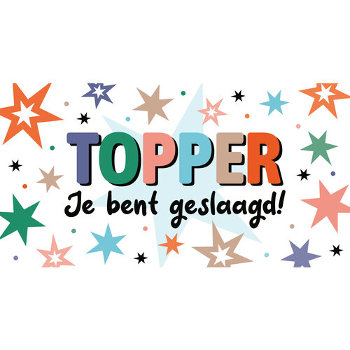 Topper je bent geslaagd Geslaagd kaart