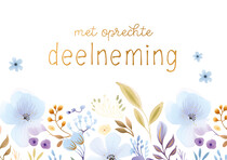 Met oprechte deelneming condoleancekaart