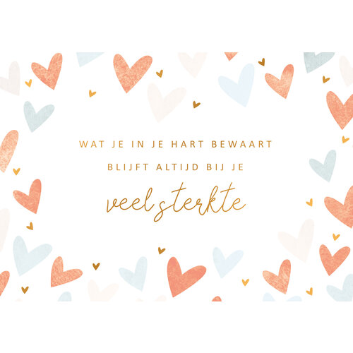 Wat je in je hart bewaart condoleancekaart