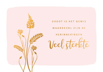 Groot is het gemis condoleancekaart