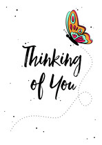 Thinking of you Denken aan kaart