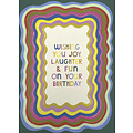 Wishing you joy, laughter & fun Verjaardagskaart