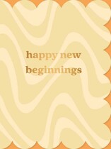 Happy new beginnings Succeskaart