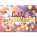 Hartelijk gefeliciteerd Felicitatiekaart