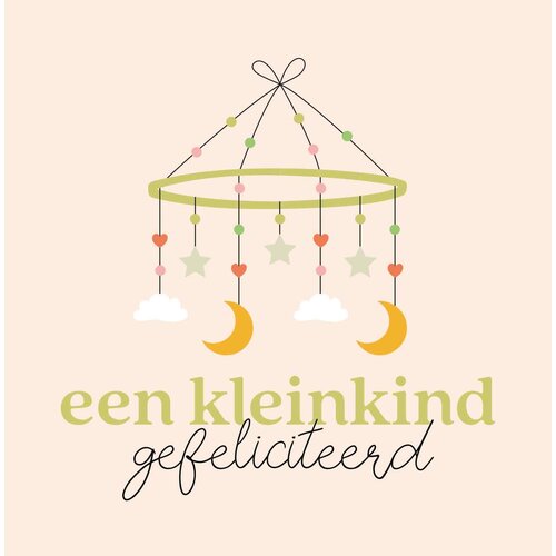 Een kleinkind gefeliciteerd Geboortekaart