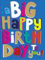 XL kaart - A big happy birthday to you Verjaardagskaart