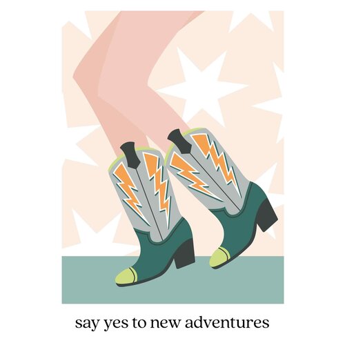 Say yes to new adventures Afscheidskaart