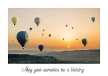 May your memories be a blessing Condoleance kaart
