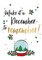 Make it a december to remember Kerstkaart