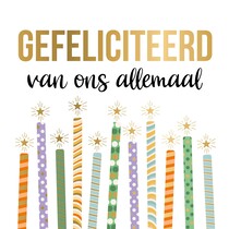 XL kaart - Gefeliciteerd van ons allemaal Felicitatiekaart
