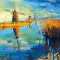 Blanco molen en rivier kunst Blancokaart