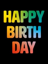 XL kaart - Happy birthday Verjaardagskaart