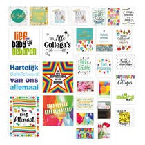 Gemengde wenskaartenset van 29 stuks