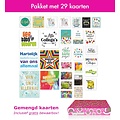 Gemengde wenskaartenset van 29 stuks