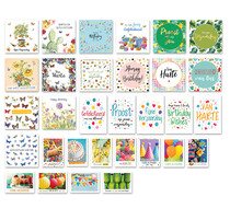 Verjaardag wenskaartenset 31 stuks