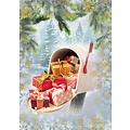 Blanco kerstkaart cadeaus post