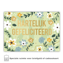 Hartelijk gefeliciteerd cadeau-envelop