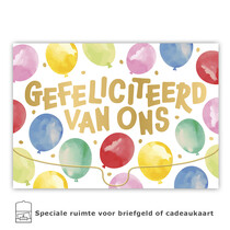 Gefeliciteerd van ons cadeau-envelop