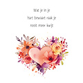 Wat je in je hart bewaart Condoleancekaart