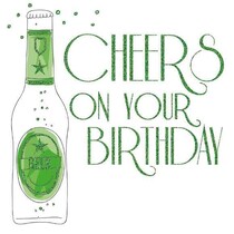 Cheers in your birthday Verjaardagskaart