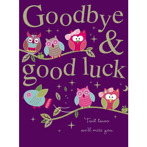 XL kaart - Goodbye & goodluck Afscheidskaart