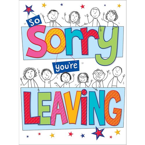 XL kaart - Sorry you're leaving Afscheidskaart
