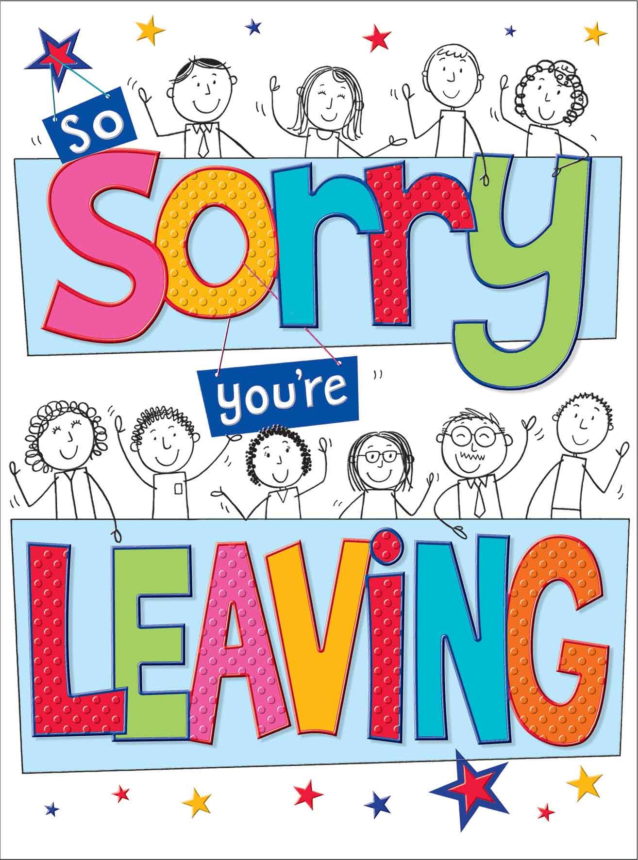 XL kaart - Sorry you're leaving Afscheidskaart
