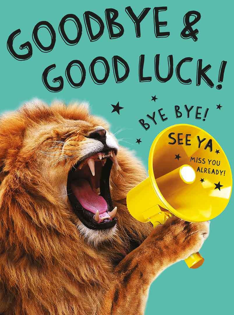 XL kaart - Goodbye & goodluck Afscheidskaart