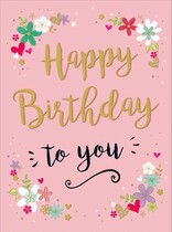 XL kaart - Happy birthday to you Verjaardagskaart
