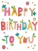 XL kaart - Happy birthday to you Verjaardagskaart