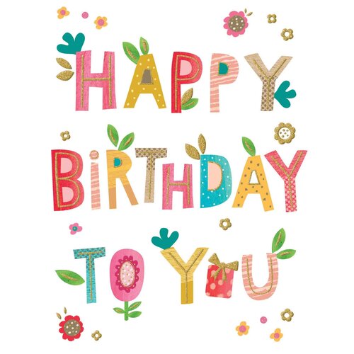 XL kaart - Happy birthday to you Verjaardagskaart