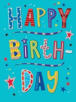 XL kaart - Happy birthday Verjaardagskaart
