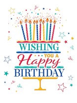 XL kaart - Wishing you a happy birthday Verjaardagskaart