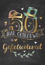 50 jaar getrouwd gefeliciteerd Trouwkaart