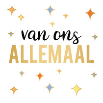 XL kaart - Van ons allemaal Bedankkaart