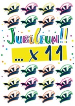 Jubileum! â€¦ x 11 Carnaval kaart
