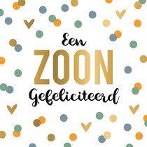 XL kaart - Een zoon gefeliciteerd