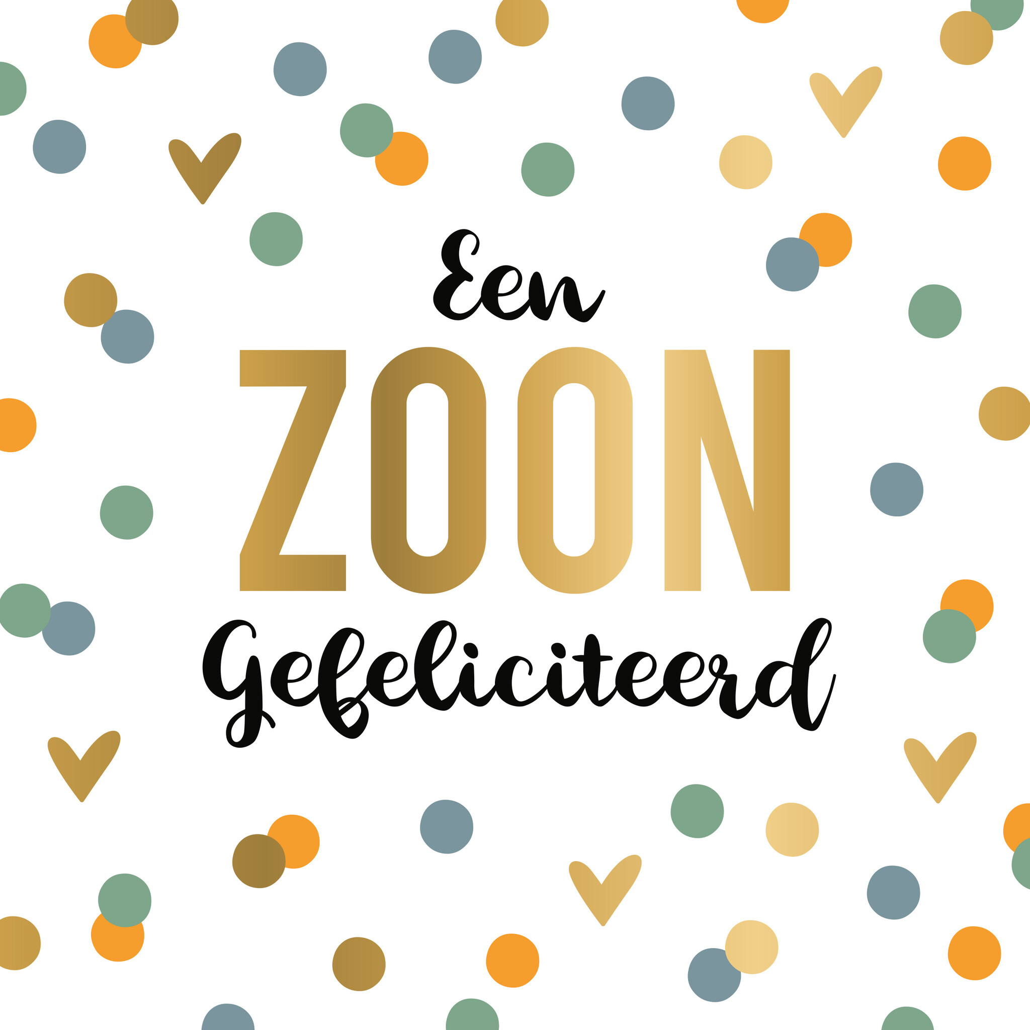 XL kaart - Een zoon gefeliciteerd