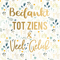 XL kaart - Bedankt tot ziens & veel geluk