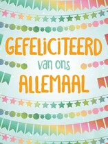 XL Kaart - Gefeliciteerd van ons allemaal Felicitatiekaart