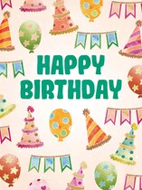 XL Kaart - Happy birthday Verjaardagskaart