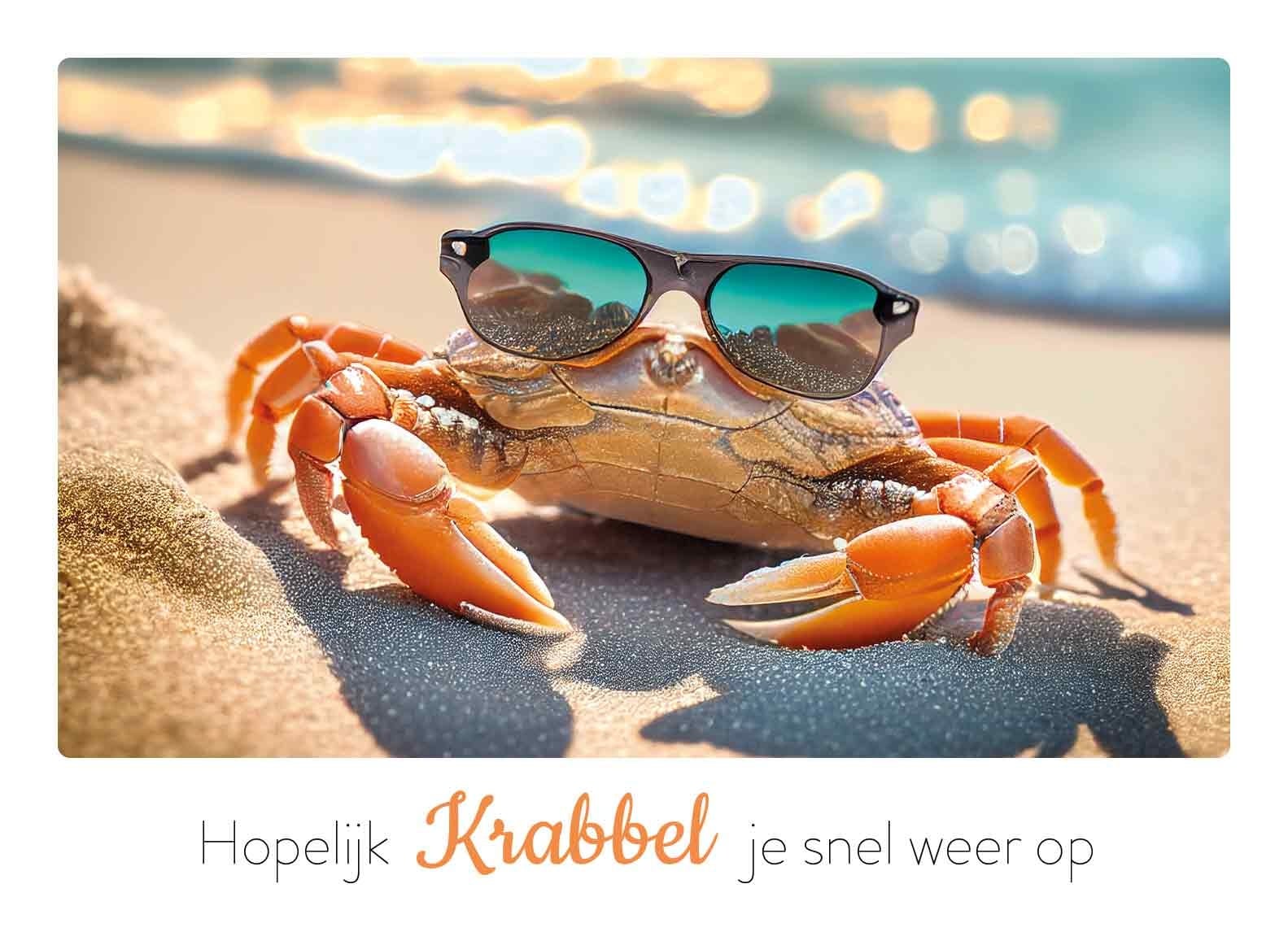 Hopelijk krabbel je snel weer op Beterschapskaart - Snelwenskaart.nl