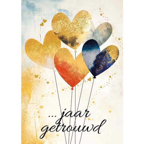 Jaar getrouwd huwelijkskaart