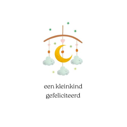 Een kleinkind gefeliciteerd Geboortekaart