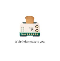 A birthday toast to you Verjaardagskaart