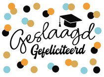 Geslaagd gefeliciteerd Geslaagd kaart
